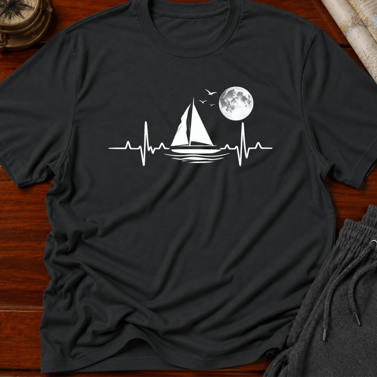 Heart Beat with Moon T-Shirt