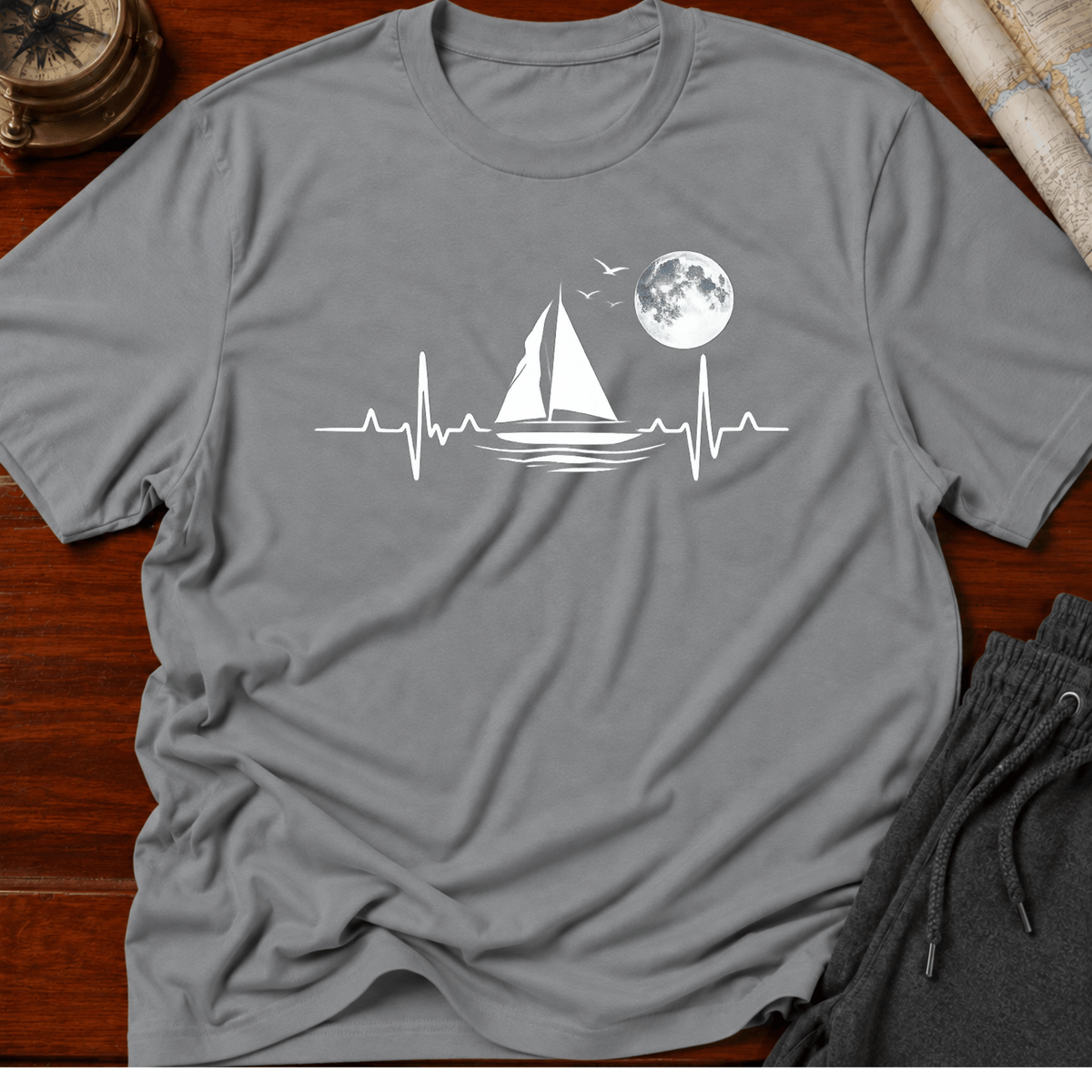 Heart Beat with Moon T-Shirt