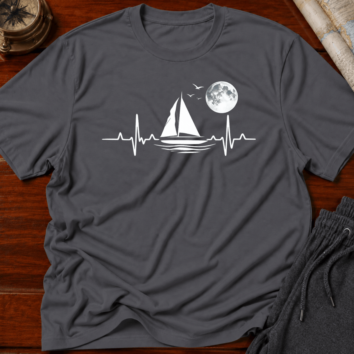 Heart Beat with Moon T-Shirt