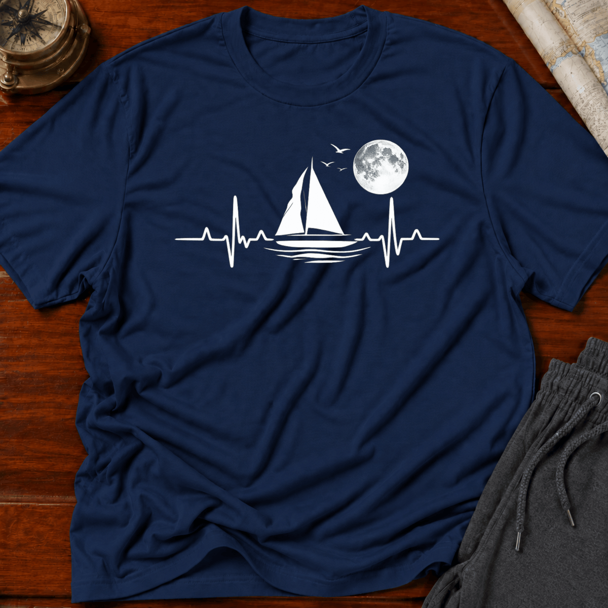 Heart Beat with Moon T-Shirt