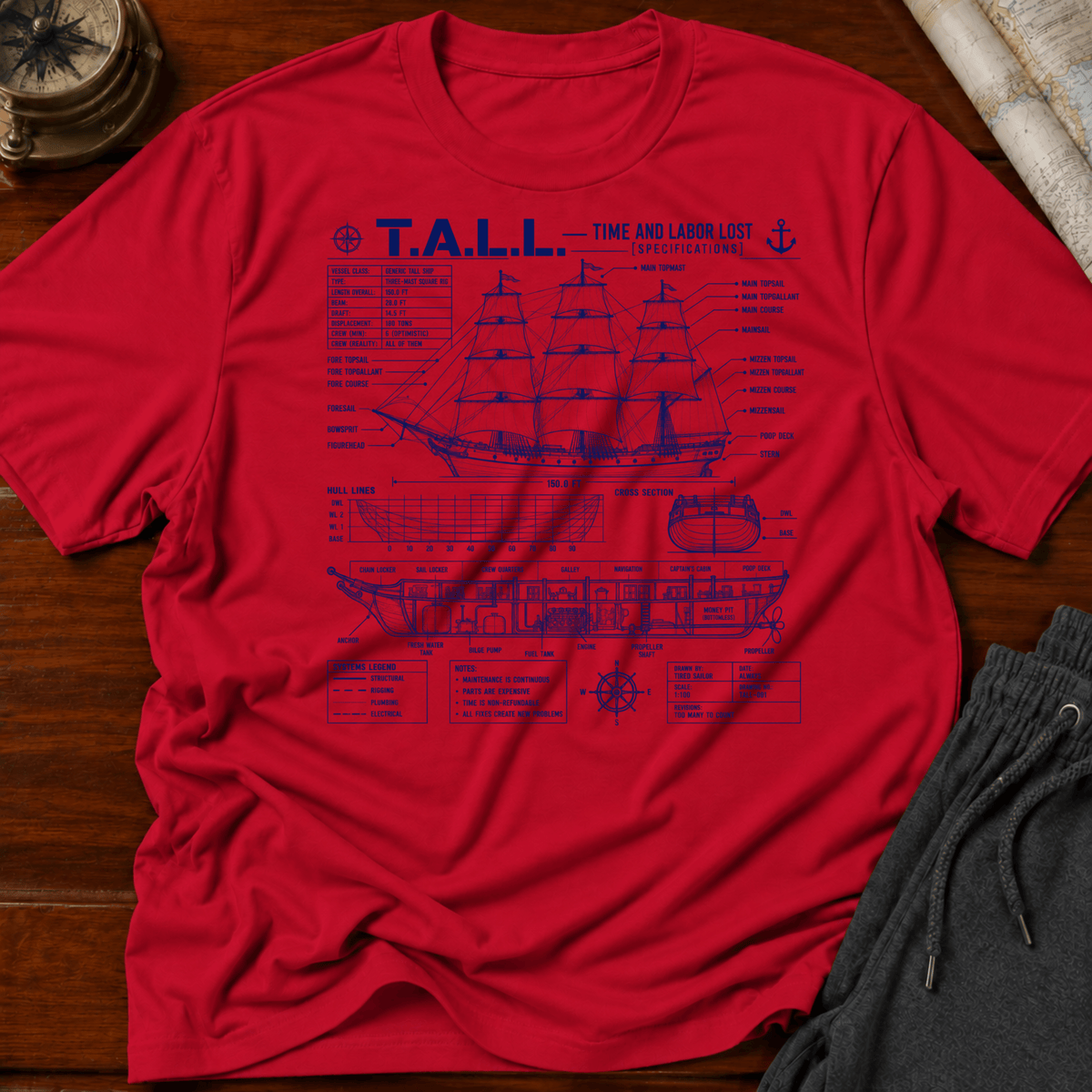 Tall Ship Specifications  T-Shirt